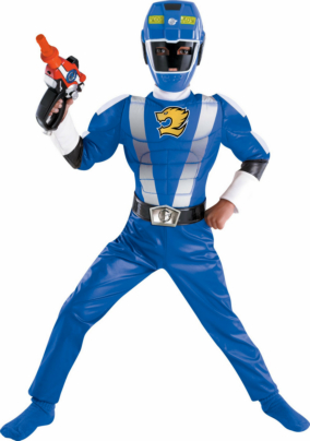 Power Ranger RPM Blue Ranger Classic Muscle Child Costume - Click Image to Close