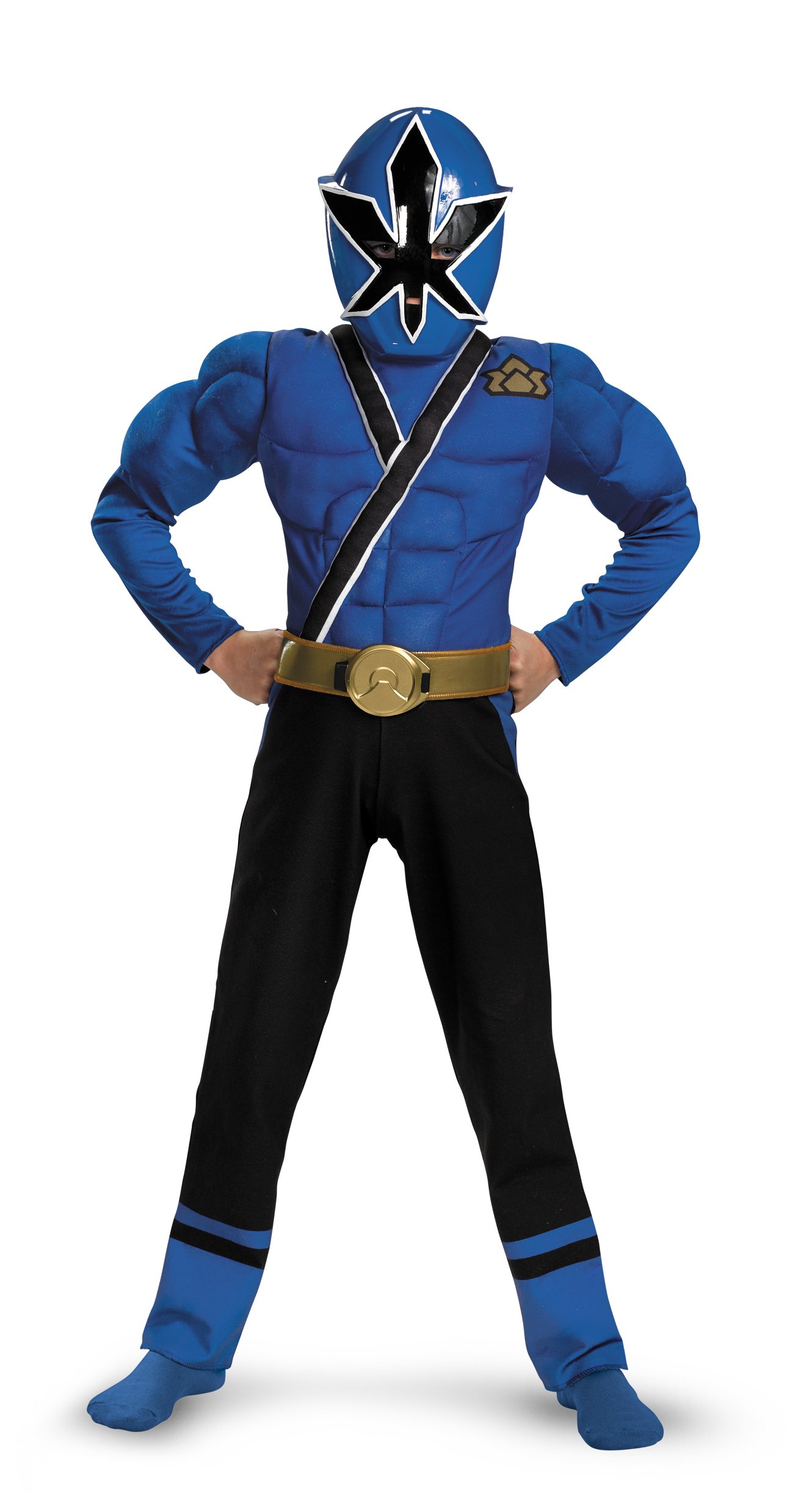 Power Rangers Samurai - Blue Ranger Muscle Child Costume - Click Image to Close