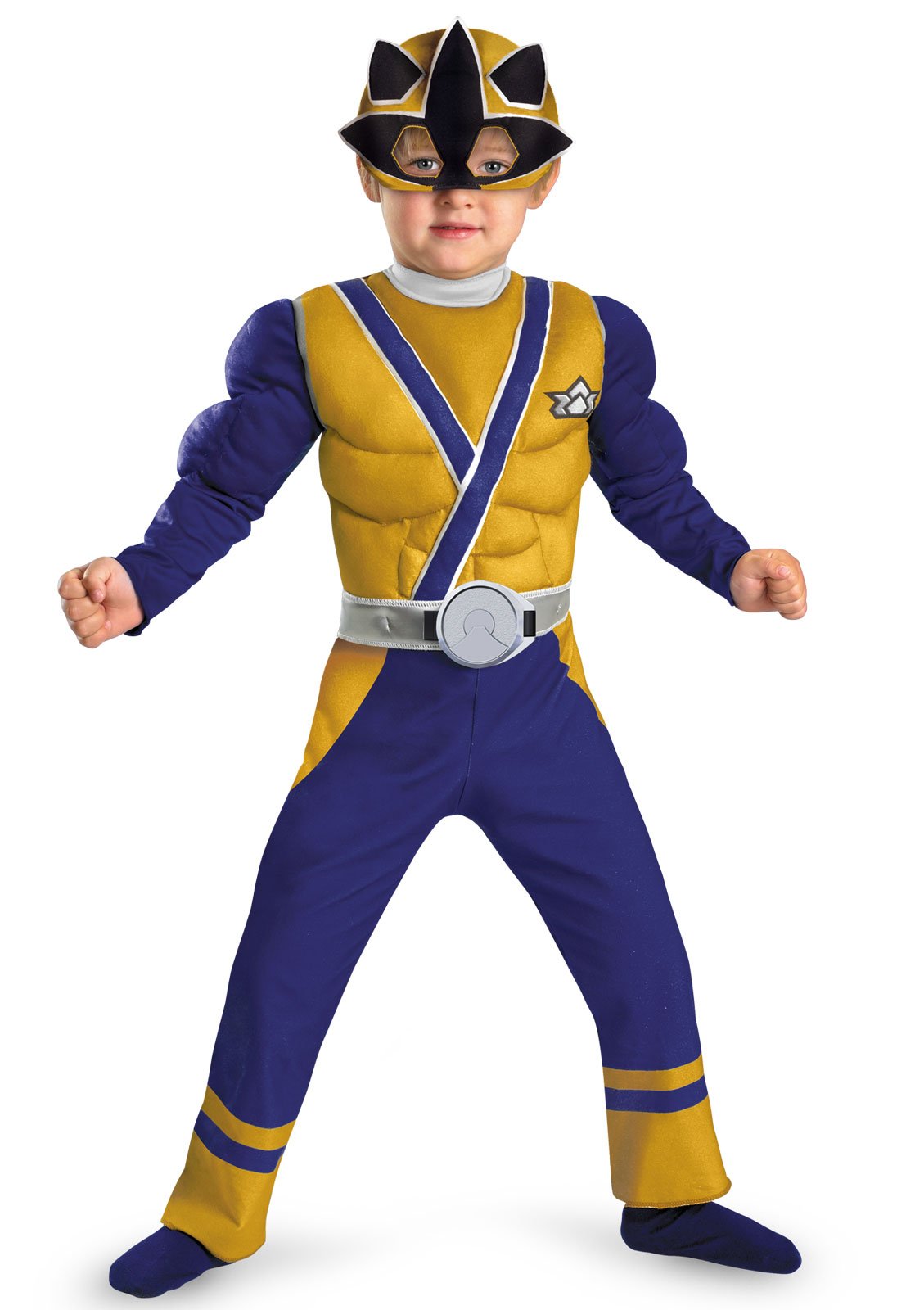 Power Rangers Gold Samurai Ranger Muscle Chest Toddler Costume - Click Image to Close