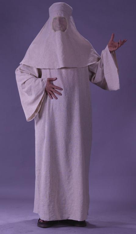 Berka Robe & Hood With Mesh Eyes Adult Costume - Click Image to Close