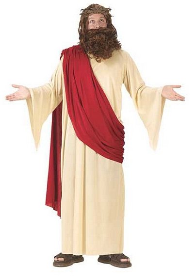 Jesus With Wig And Beard Adult Costume - Click Image to Close