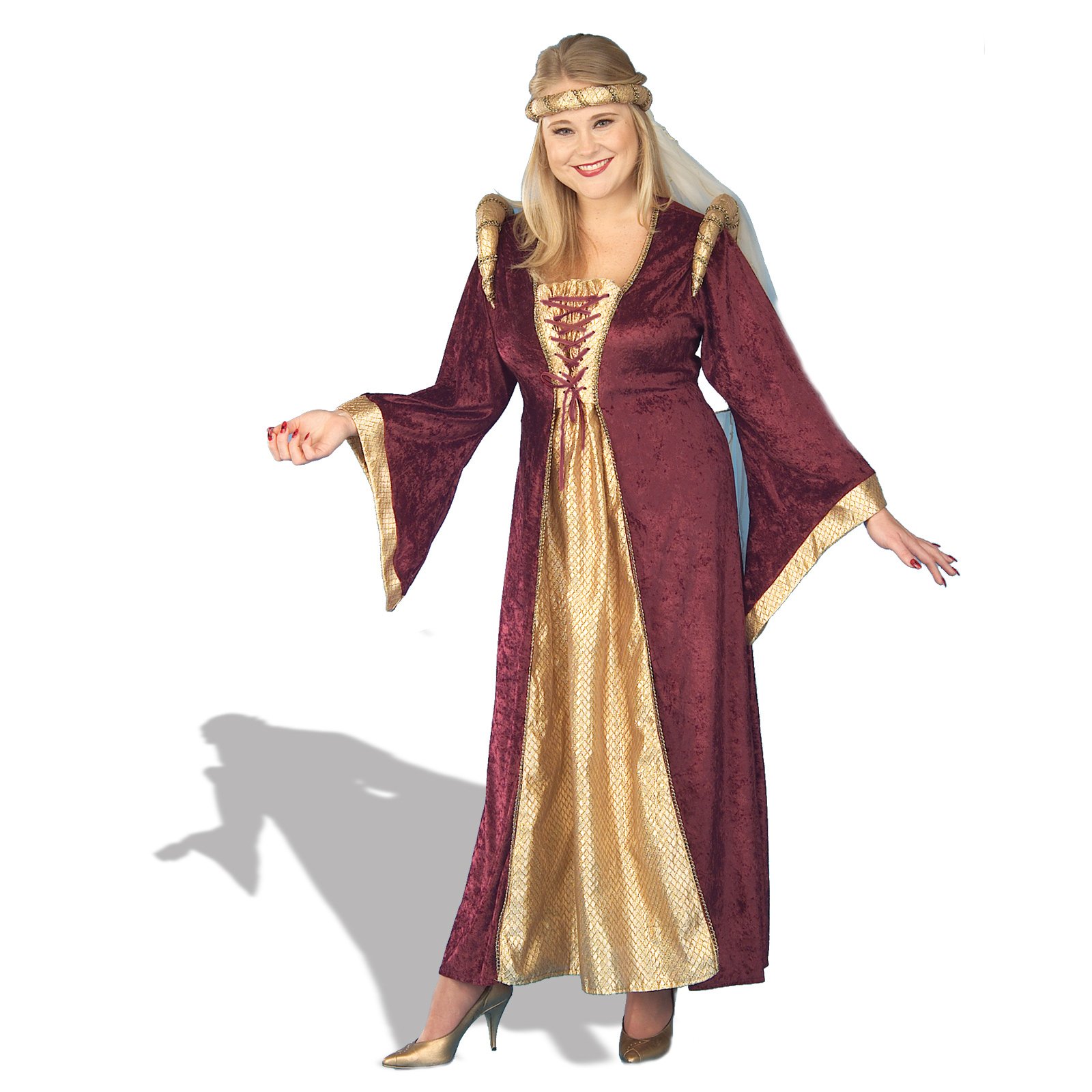 Renaissance Queen Adult Plus Costume - Click Image to Close