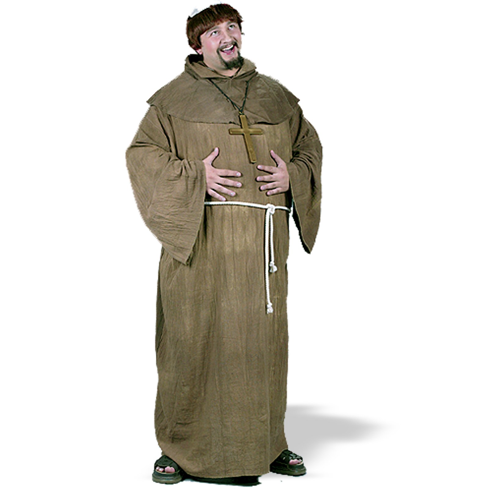 Medieval Monk Adult Plus Costume - Click Image to Close