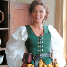 Galley Wench Twill Bodice Renaissance Collection Adult - Click Image to Close