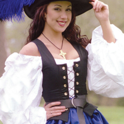 Country Wench Twill Bodice Renaissance Collection Adult - Click Image to Close