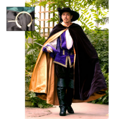 Noble Cloak with Pin Renaissance Collection Adult Costume - Click Image to Close