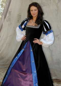 Jewel Black Spanish Brial Renaissance Collection Adult Costume - Click Image to Close