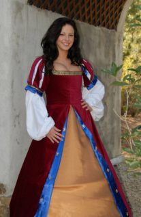 Jewel Rouge Spanish Brial Renaissance Collection Adult Costume - Click Image to Close