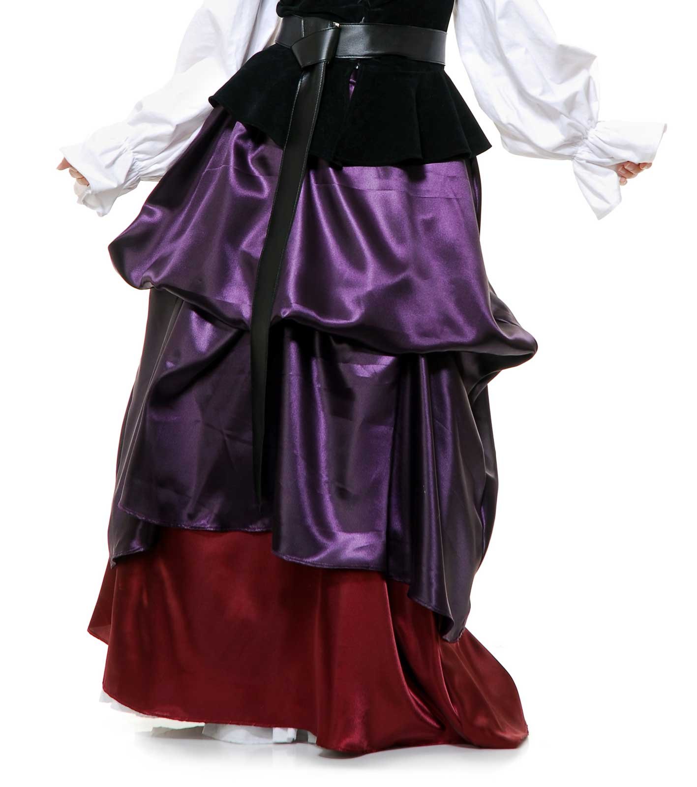 Purple and Wine Gathered Skirt Adult