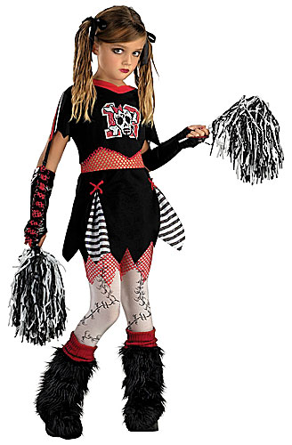 Kids Gothic Cheerleader Costume - Click Image to Close
