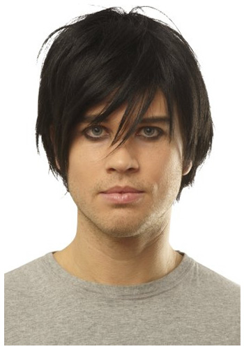 Emo Black Wig - Click Image to Close