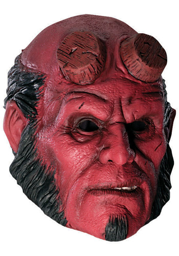 3/4 Latex Hellboy Mask - Click Image to Close
