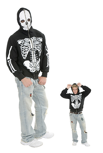 Skeleton Hoodie Sweatshirt - Click Image to Close