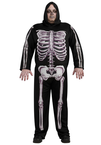Plus Size Skeleton Costume - Click Image to Close