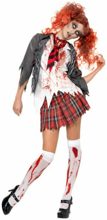 Highschool Horror School Girl Adult Costume - Click Image to Close