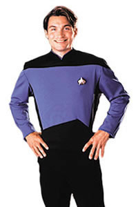 Next Generation Shirt Blue Adult Costume - Click Image to Close