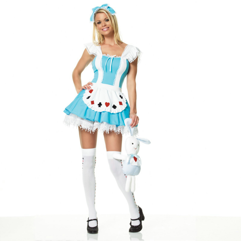 Alice Wonder Place Dress Adult Costume - Click Image to Close