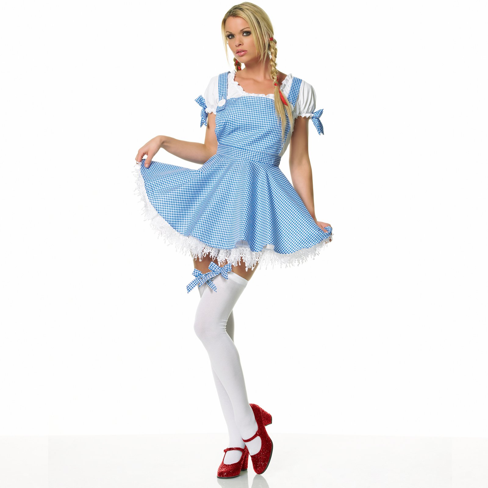 Wizard of Oz Dorothy Apron Dress Adult Costume - Click Image to Close