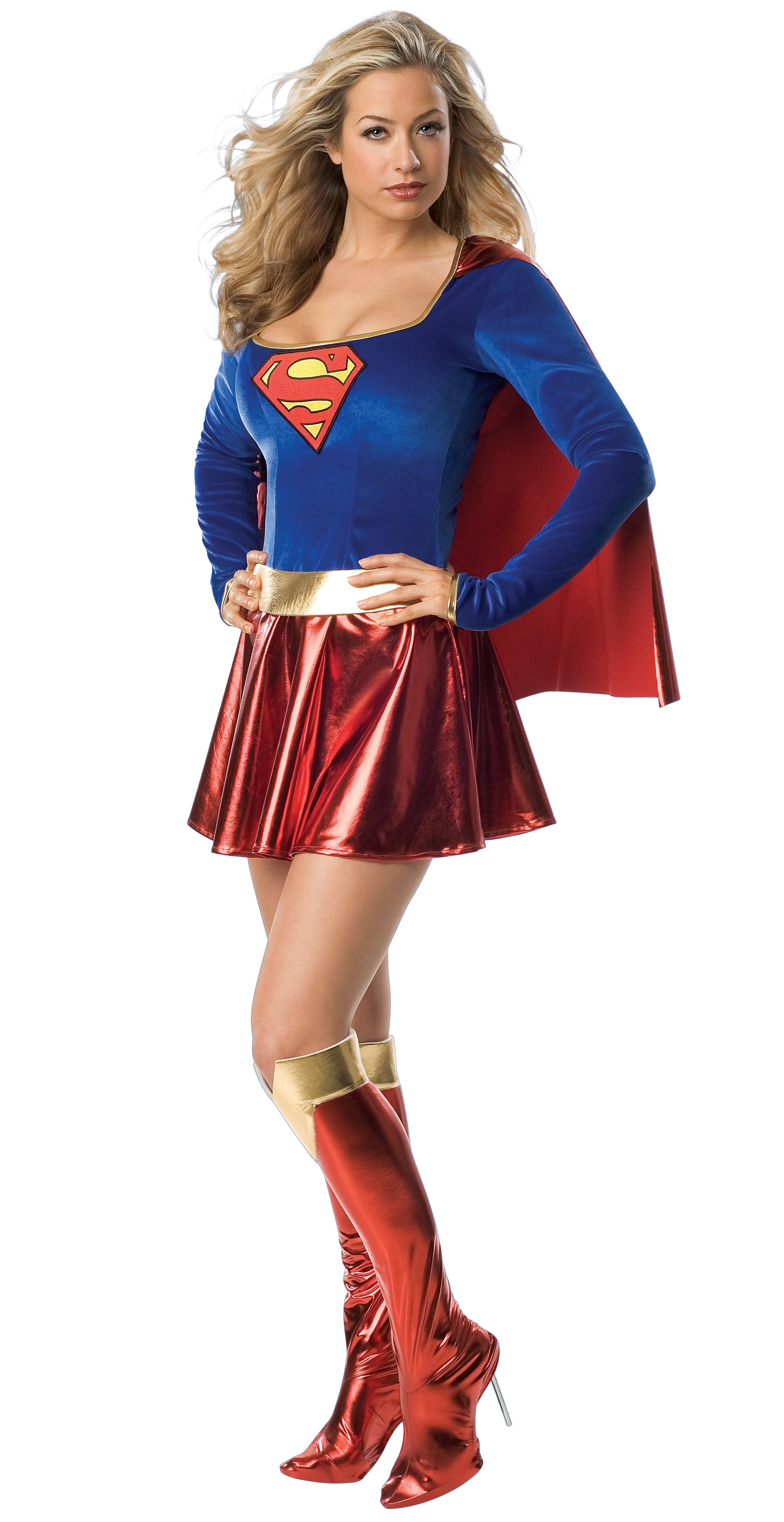 Supergirl Deluxe 1-Piece Adult Costume - Click Image to Close