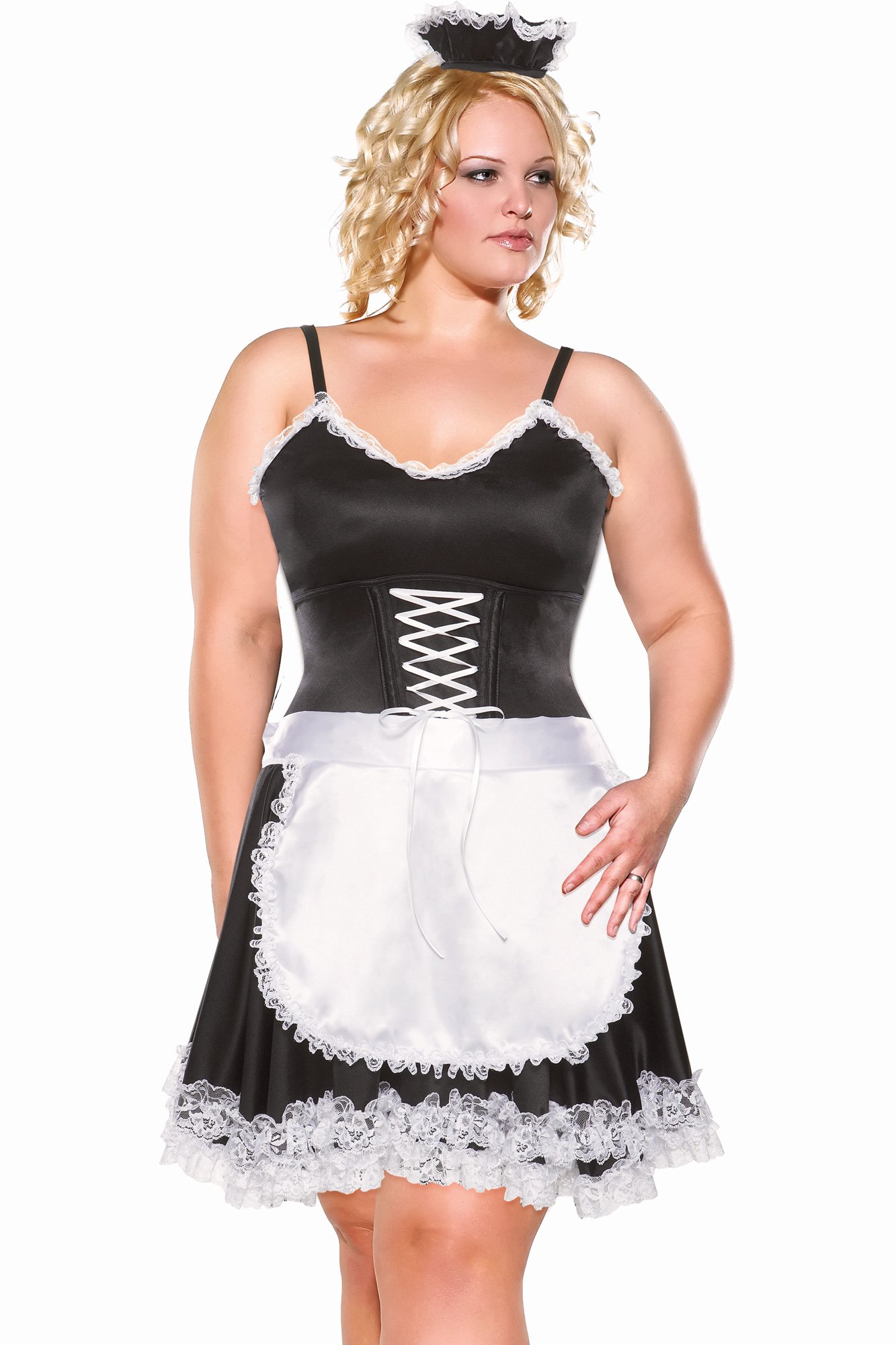 Diva Frisky French Maid Sexy Adult Plus Costume - Click Image to Close