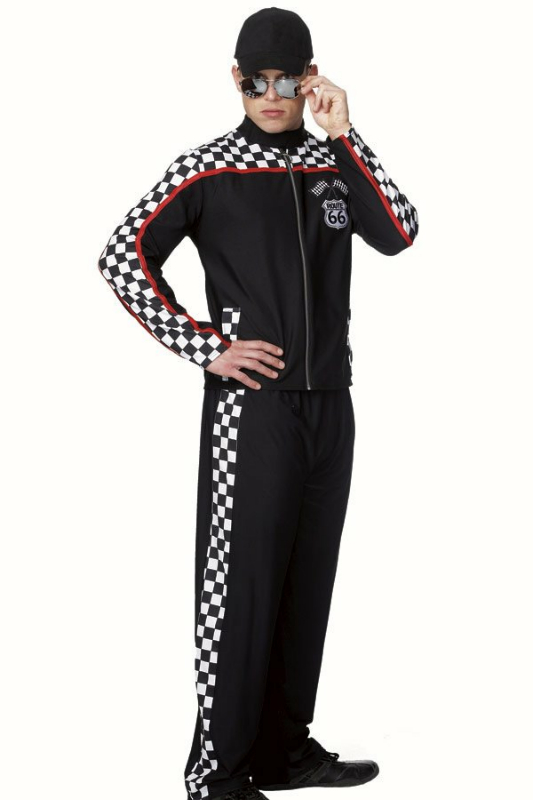 Male Race Car Driver Adult Costume - Click Image to Close