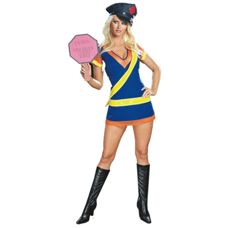 Traffic Stopping Tracy Plus Adult Costume - Click Image to Close