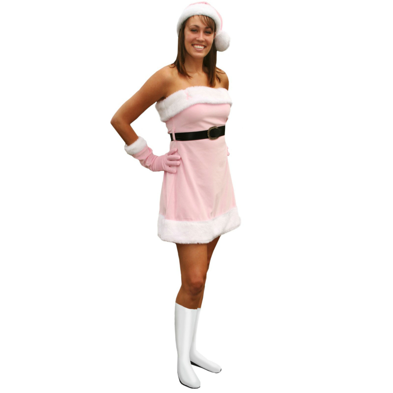 Pink Santa's Helper Adult - Winter Holiday Classics Costume