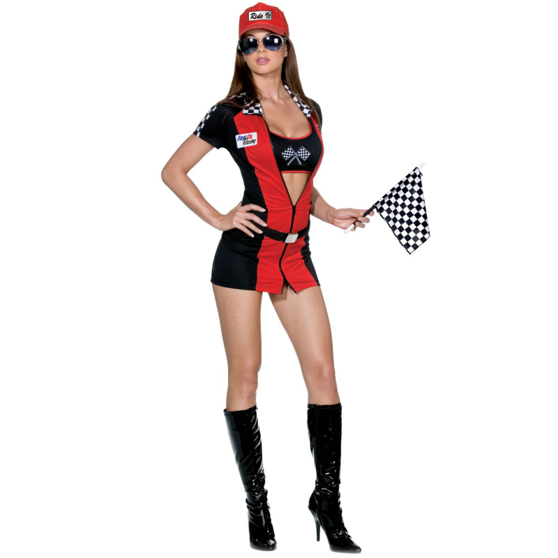 Racer Girl " Joy Rider " Adult Costume - Click Image to Close