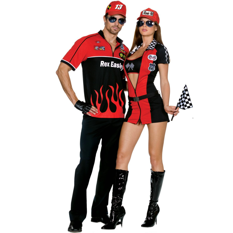 Racer Girl " Joy Rider " Adult Costume - Click Image to Close