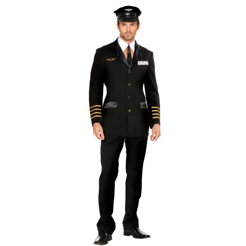 Mile High Pilot Hugh Jorgan Adult Costume - Click Image to Close