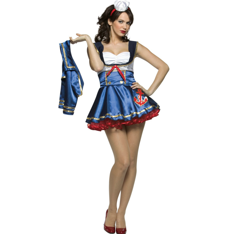 Sexy Seafarer Adult Costume - Click Image to Close