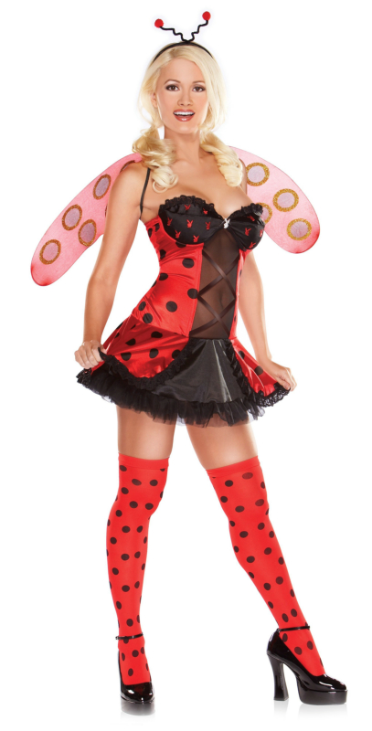 Playboy Ladybug Adult Costume - Click Image to Close