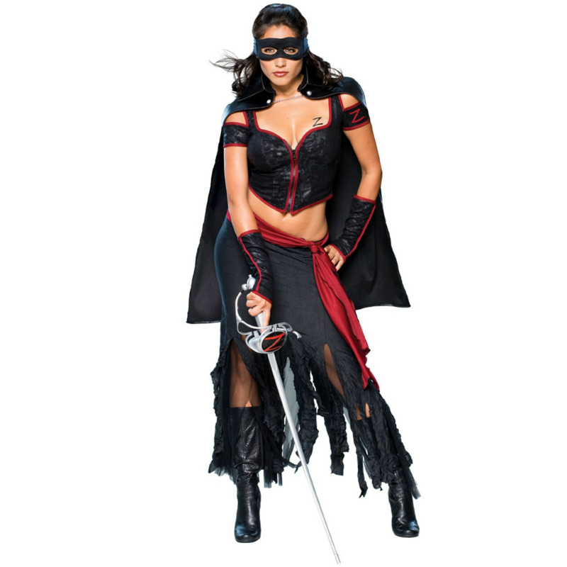 Lady Zorro Long Adult Costume - Click Image to Close