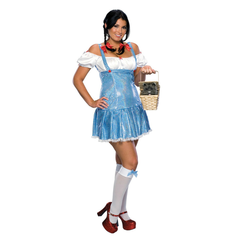 Sexy Sequin Dorothy Adult Plus Costume - Click Image to Close