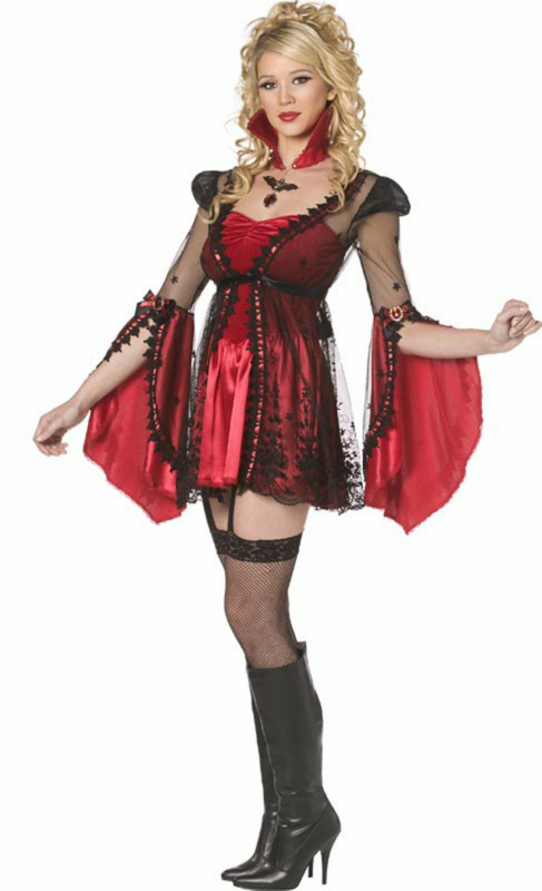 Bijou Victorian Vampiress Adult Costume - Click Image to Close