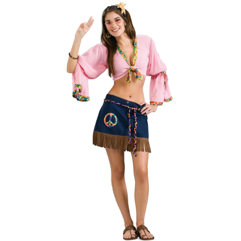 Sexy Hippie Chickie Adult Costume - Click Image to Close