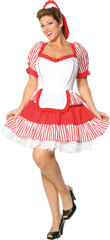 Diner Delight Plus Adult Costume - Click Image to Close