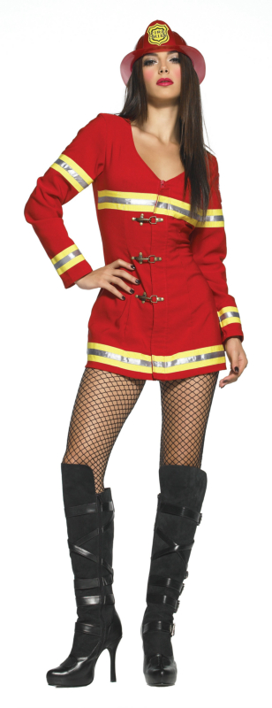 Red Hot Firefighter Adult Costume - Click Image to Close