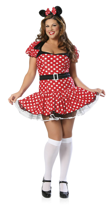 Ms. Mouse Plus Adult Costume - Click Image to Close