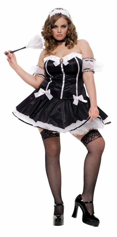 Fifi French Maid Plus Adult Costume - Click Image to Close