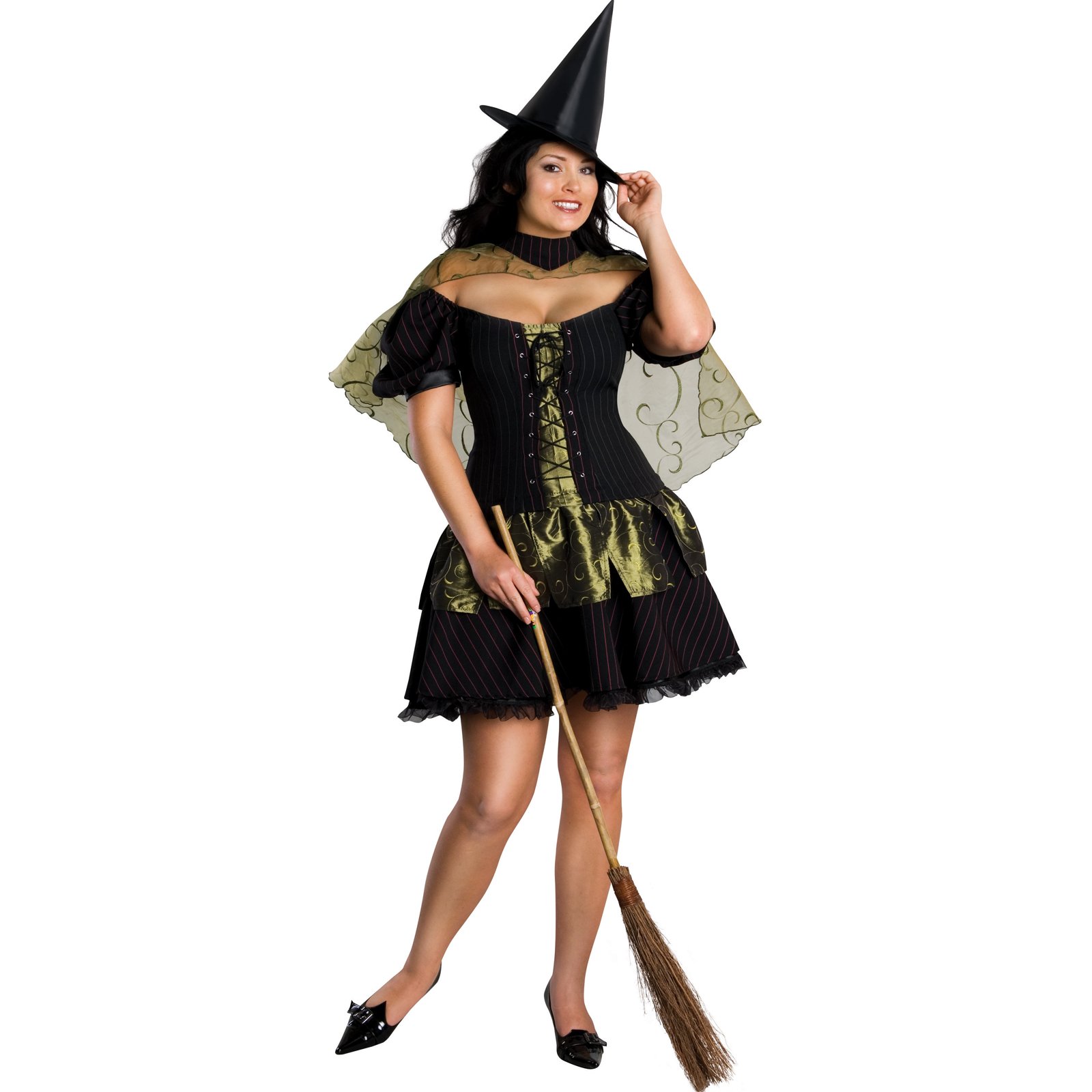 Sexy Wicked Witch Plus Adult Costume - Click Image to Close