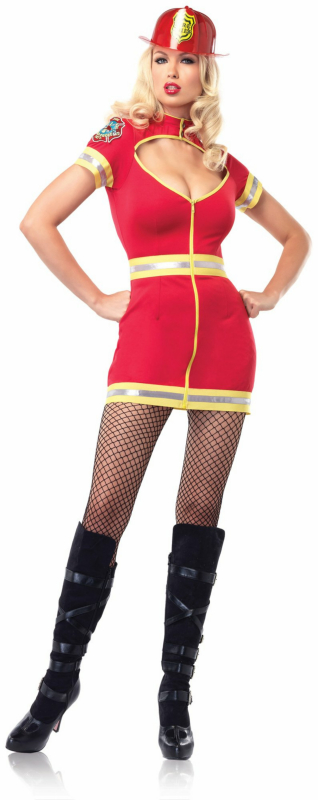 Flirty Firefighter Adult Costume - Click Image to Close