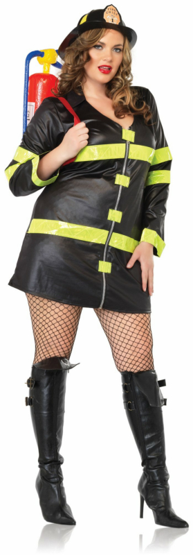 Firewoman Plus Adult Costume - Click Image to Close