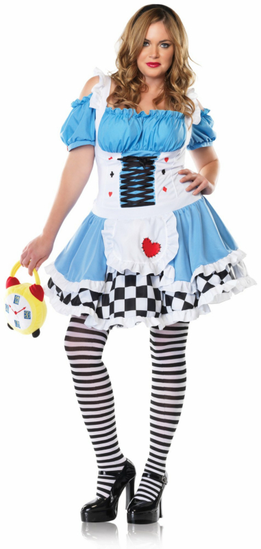 Miss Wonderland Adult Plus Costume - Click Image to Close