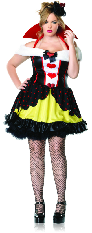 Queen of Hearts Plus Adult Costume - Click Image to Close