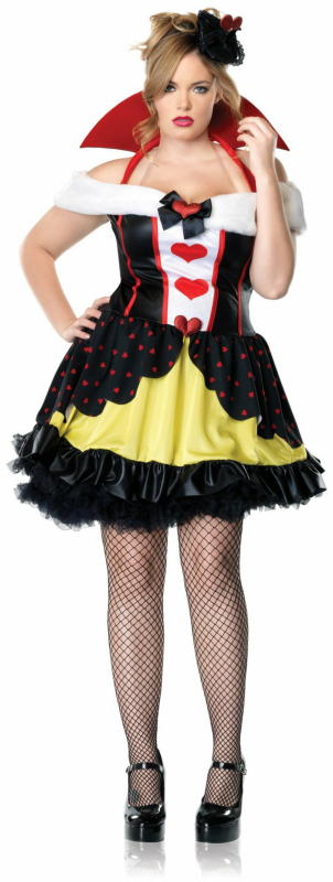 Queen of Hearts Plus Adult Costume - Click Image to Close