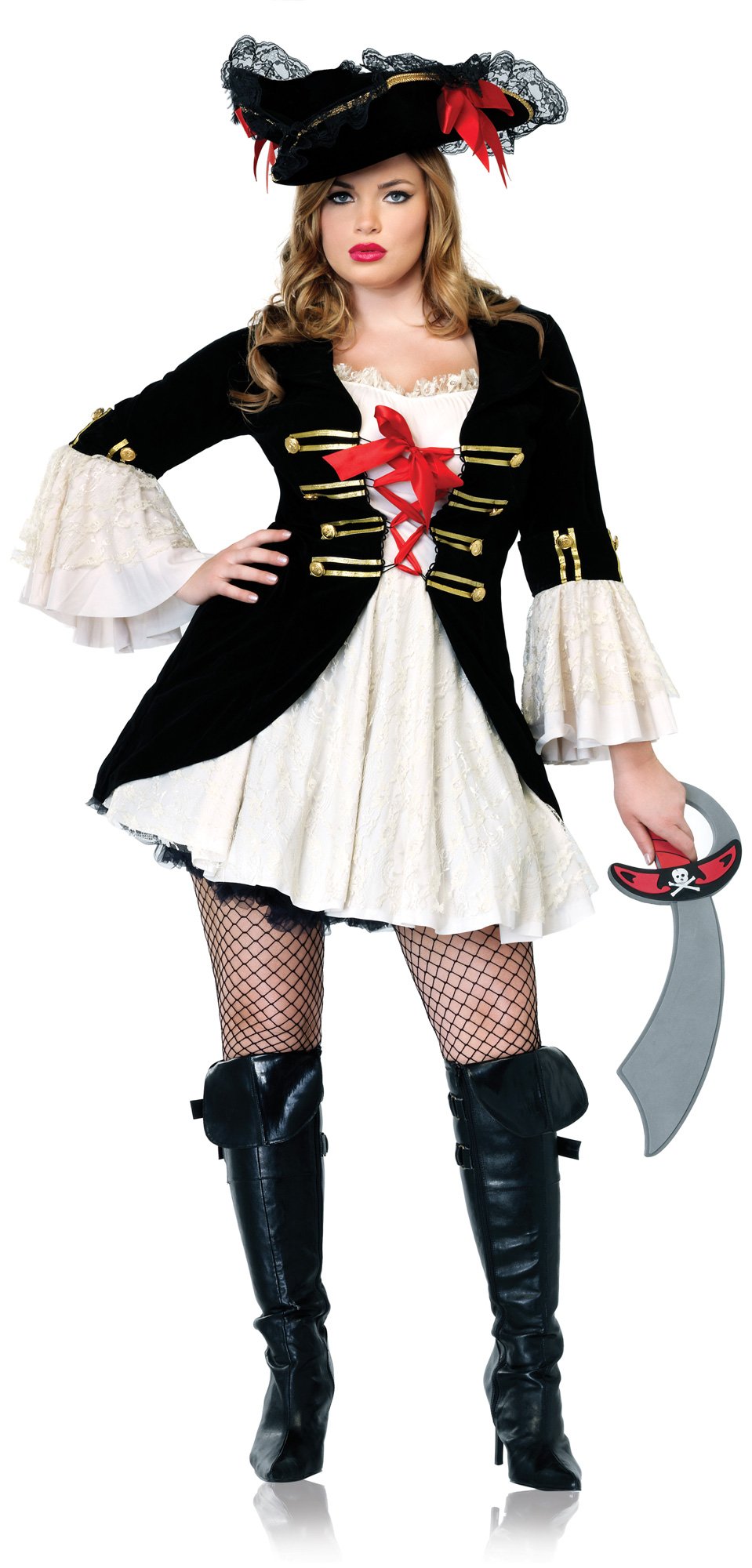 Captain Swashbuckler Plus Adult Costume - Click Image to Close