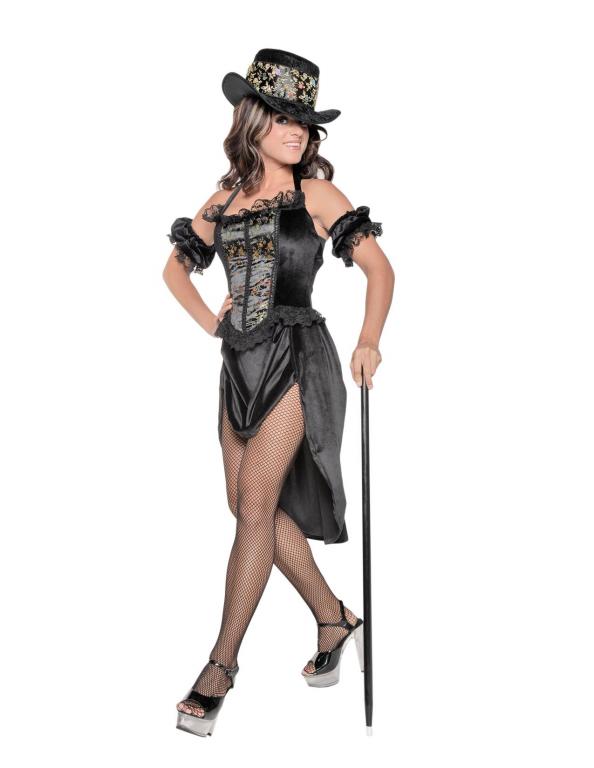 Moulin Rouge With Hat Adult Costume - Click Image to Close