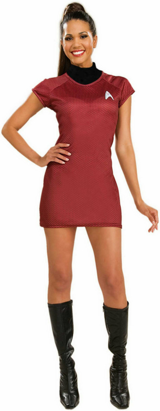 Star Trek Movie (2009) Red Dress Deluxe Adult Costume - Click Image to Close