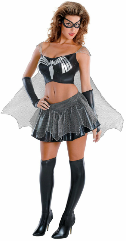 Black-Suited Spider-Girl Sassy Prestige Adult Costume - Click Image to Close
